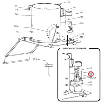 Пружина (морское исполнение) Hallde 37508  (Цилиндр подачи A) в ШефСтор (chefstore.ru)